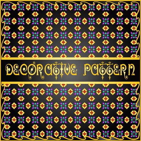 Colorful decorative geometric pattern backgroundのイラスト素材