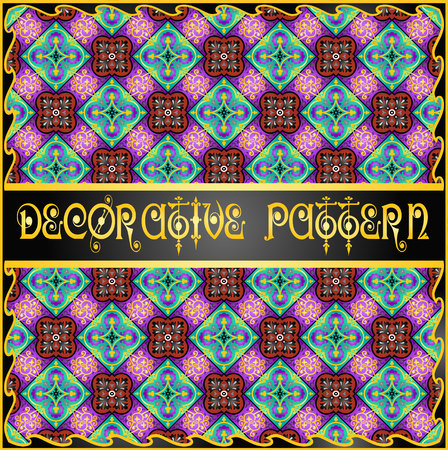 Colorful decorative geometric pattern backgroundのイラスト素材