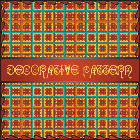 Colorful decorative geometric pattern backgroundのイラスト素材