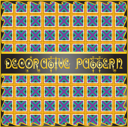 Colorful decorative geometric pattern backgroundのイラスト素材