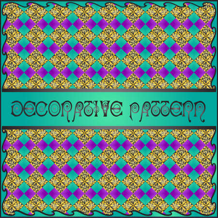 Colorful decorative geometric pattern backgroundのイラスト素材