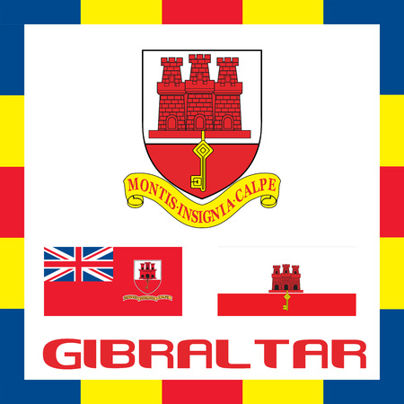 Official government ensigns of Gibraltarのイラスト素材
