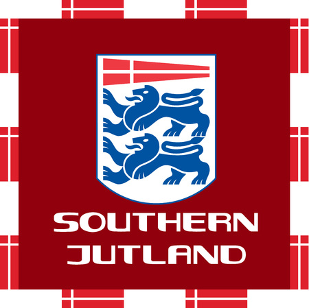 National ensigns of Denmark - Southern Jutlandのイラスト素材