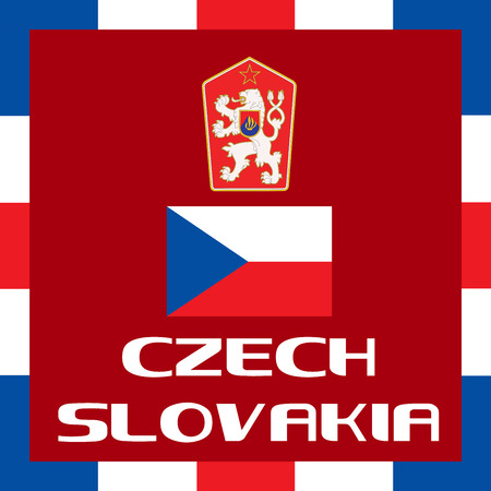 Official government ensigns of Czech Slovakiaのイラスト素材