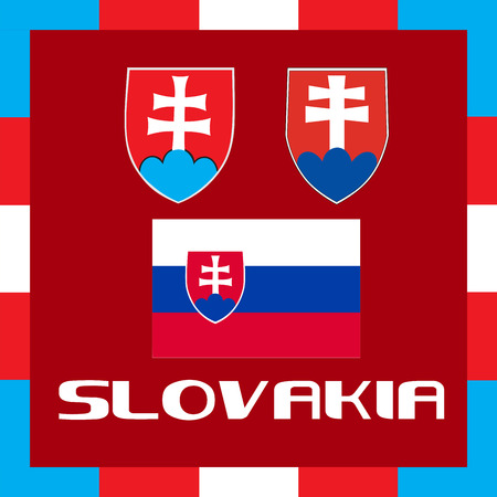 Official government ensigns of Slovakiaのイラスト素材