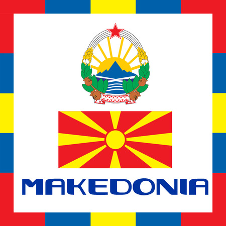 Official government ensigns of Makedoniaのイラスト素材