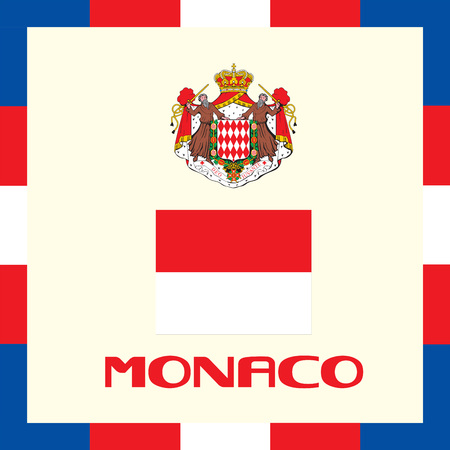 Official government ensigns of Monacoのイラスト素材
