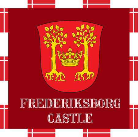 National ensigns of Denmark - Frederiksborg castleのイラスト素材