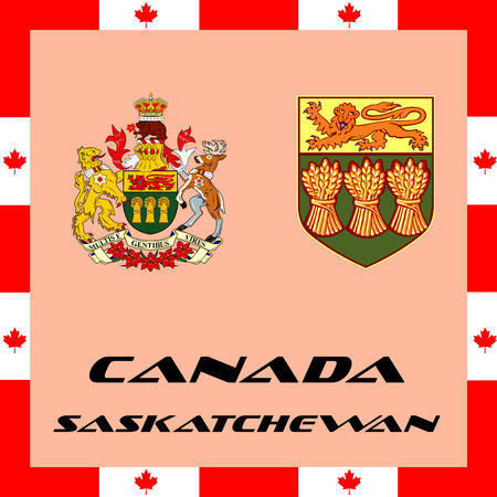 Official government elements of Canada - Saskatchewanのイラスト素材