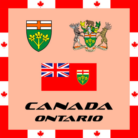Official government elements of Canada - Ontarioのイラスト素材