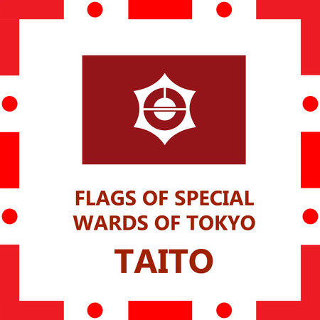 Flag of Tokyo Special wards Taitoのイラスト素材
