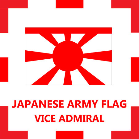 A Japanese army flag - Vice admiralのイラスト素材