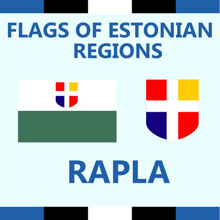 Flag of Estonian region Raplaのイラスト素材