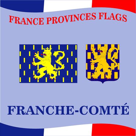 Flag of French province Franche Comteのイラスト素材