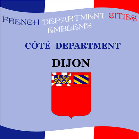 Official emblems of cities of French department Coteのイラスト素材