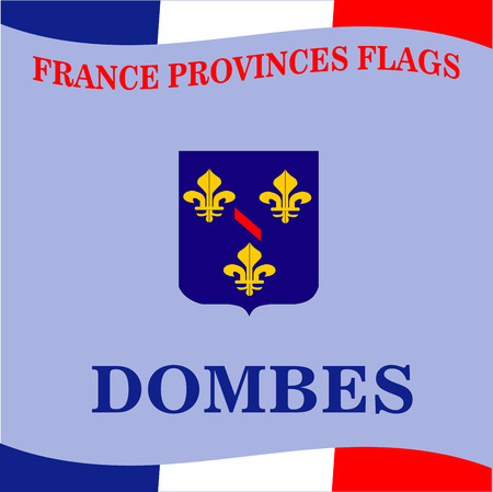 Flag of French province Dombesのイラスト素材