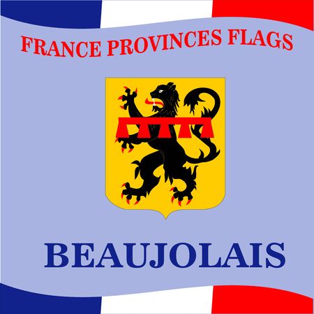 Flag of French province Beaujilaisのイラスト素材