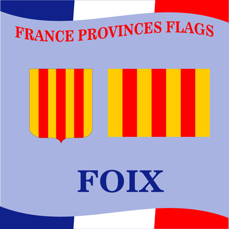Flag of French province Foixのイラスト素材