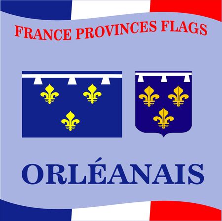 Flag of French province Orleanaisのイラスト素材