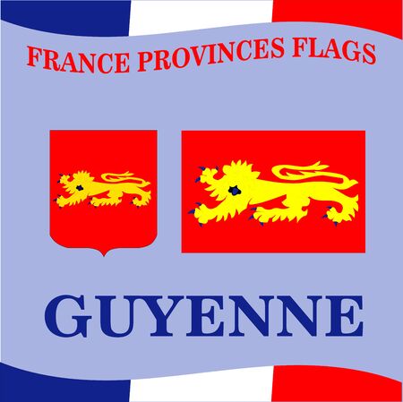 Flag of French province Guyenneのイラスト素材