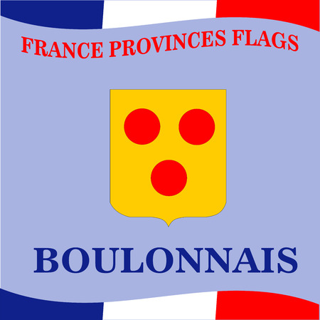 Flag of French province Boulonnaisのイラスト素材