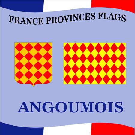 Flag of French province Angoumoisのイラスト素材