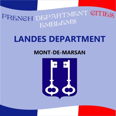 Flags and emblems of French departmentのイラスト素材