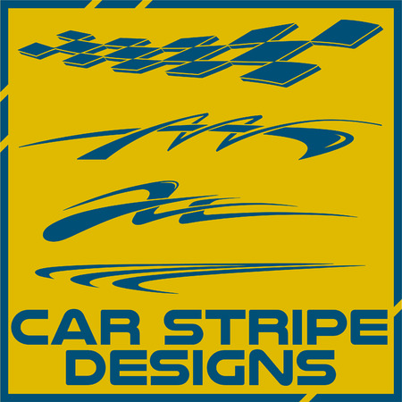 Tribal and cool Car stripe design set. Adhesive Vinyl stickers design for vehiclesのイラスト素材