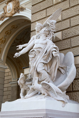 Sculpture at the Odessa Opera theaterのeditorial素材