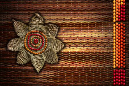 Easter card in Ukrainian folk styleの写真素材
