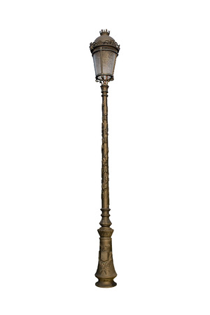 street lamp isolated on a white backgroundの写真素材