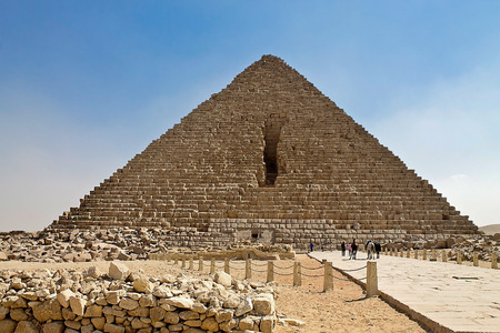 Great Pyramid of Cheops at Giza in Egyptの写真素材