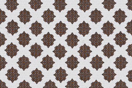 Embroidered orange-brown  Ukrainian patternの写真素材