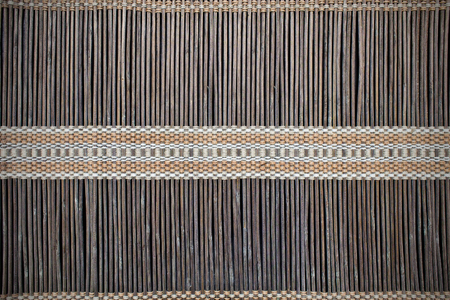 background brown mat of straw close upの写真素材