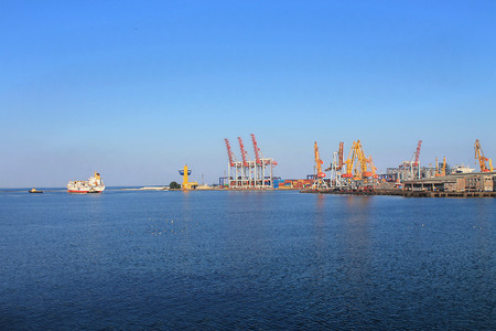 port facilities in Odessa on the Black Seaの写真素材