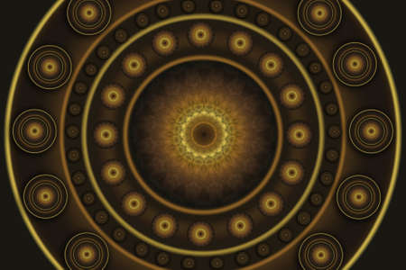brown background with a large floral patternの写真素材