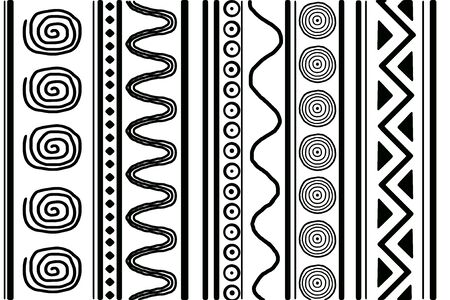 black-and-white pattern in ethnic styleの写真素材
