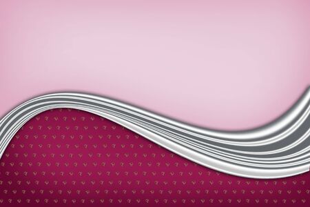 Pink abstract background with white wavy linesの写真素材