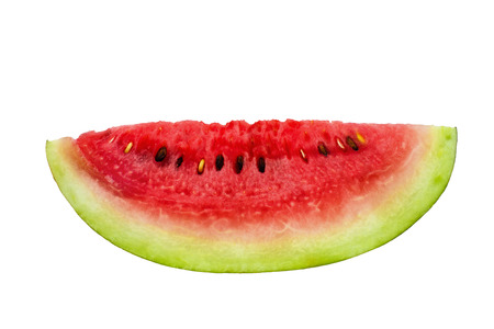 slice of watermelon on a white background closeupの写真素材