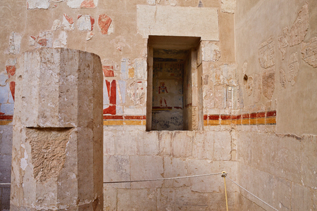 the inner part of the temple of Hatshepsut in Luxorの写真素材