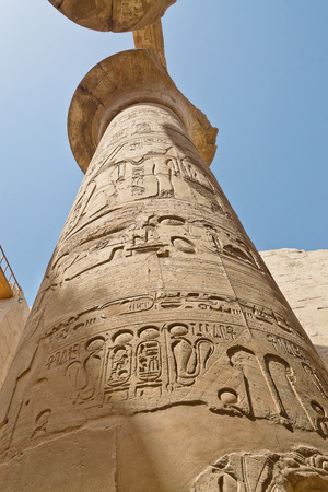 Column of the temple of Karnak in Luxorの写真素材
