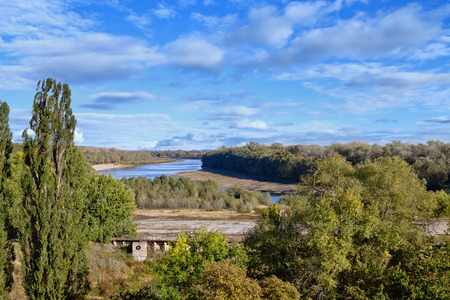 beautiful landscape with river Desna in Chernigov, Ukraine