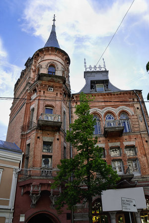 Old house of the 19th century in Kiev, Ukraineのeditorial素材