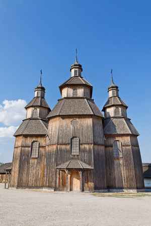 Temple of the Virgin cover in the Zaporozhye Sech. vertical imageの写真素材