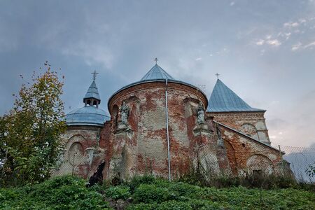 The Church of St. Michael the Archangel of the 17th century in the village of Stara Sil in Ukraineの写真素材