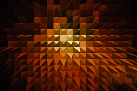 orange and brown abstract background with embossed geometric patterns closeupの写真素材