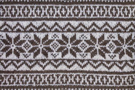 horizontal background patterned jacquard knitted fabric closeup