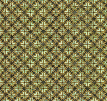 abstract green background with embroidered floral pattern closeup