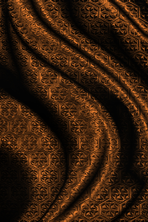 the background patterned draped brown cloth closeupの写真素材