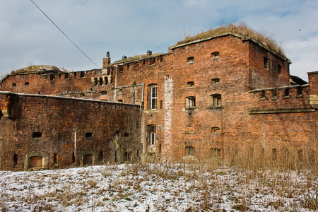 old destroyed military fort in Krakow.  Sights of Polandの写真素材